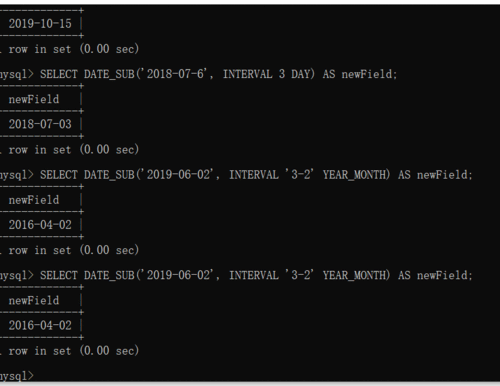 MySQL中使用DATE_SUB函数的详细介绍